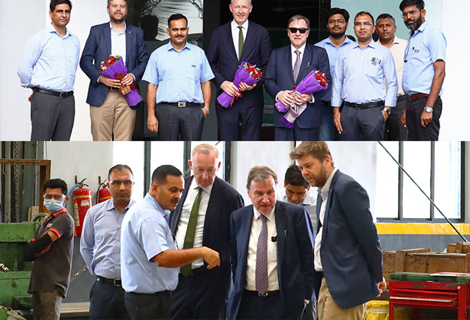 Visite de l’Ambassade belge à l'usine HMSU en Inde